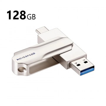 MOVE SPEED 128GB YSULDP 2 in 1 USB Type-C Flash Drive (YSULDP-128G3S)