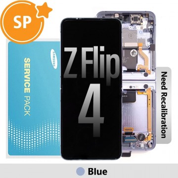 Samsung Galaxy Z Flip4 F721B LCD Screen Replacement with Frame Digitizer GH82-29440D (Service Pack)-Blue (Blackout issue fix: https://youtu.be/CEnwc6FKJLk)