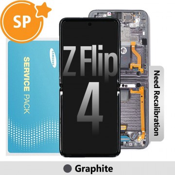 Samsung Galaxy Z Flip4 F721B Screen Replacement with Frame Digitizer GH82-29440A (Service Pack)-Graphite (Blackout issue fix: https://youtu.be/CEnwc6FKJLk)
