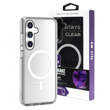 UTIA Shockproof Transparent Magsafe Cover Case for Samsung Galaxy S24 Plus / S25 Plus-Transparent