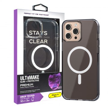 Ultimake Shockproof Transparent Case Cover With Magnetic Ring for iPhone 14 Plus