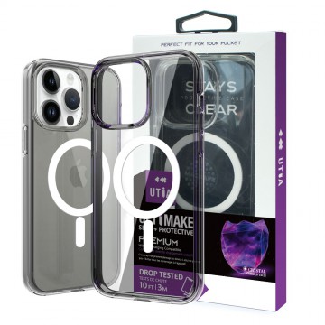 UTIA Ultimake Shockproof Transparent Magsafe Cover Case for iPhone 15 Pro